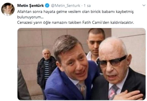 Metin Şentürk'ün babası Şükrü Şentürk hayatını kaybetti