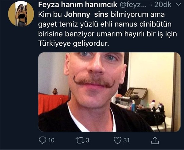 Johnny Sins'in Türkiye'ye Gelmesine Sosyal Medyadan Komik Tepkiler