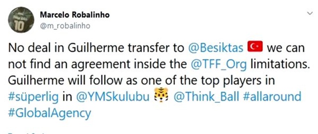 Resmi açıklama geldi! Guilherme'nin transferi yattı