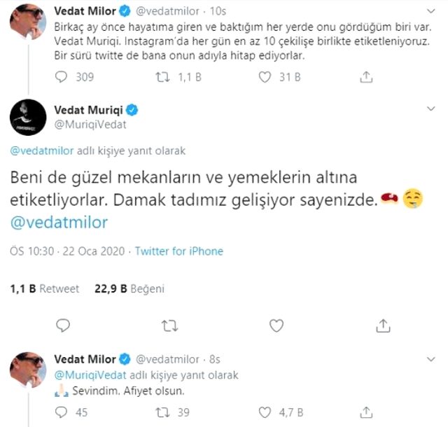 Vedat Milor ve Vedat Muriqi'in diyaloğu, sosyal medyayı salladı