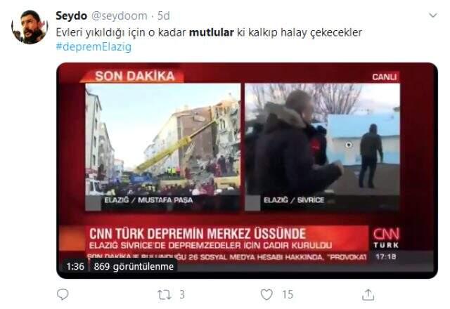 CNN Türk muhabirinin depremzedelerle tepki çeken diyaloğu: Sıcacık çadırlarında mutlu oturuyorlar