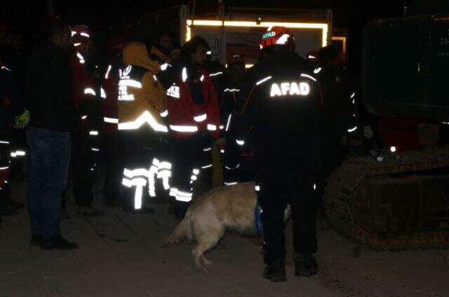 Arama kurtarma çalışmalarına hassas burunlu eğitimli köpekler de katıldı Arama kurtarma çalışmalarına hassas burunlu eğitimli köpekler de katıldı