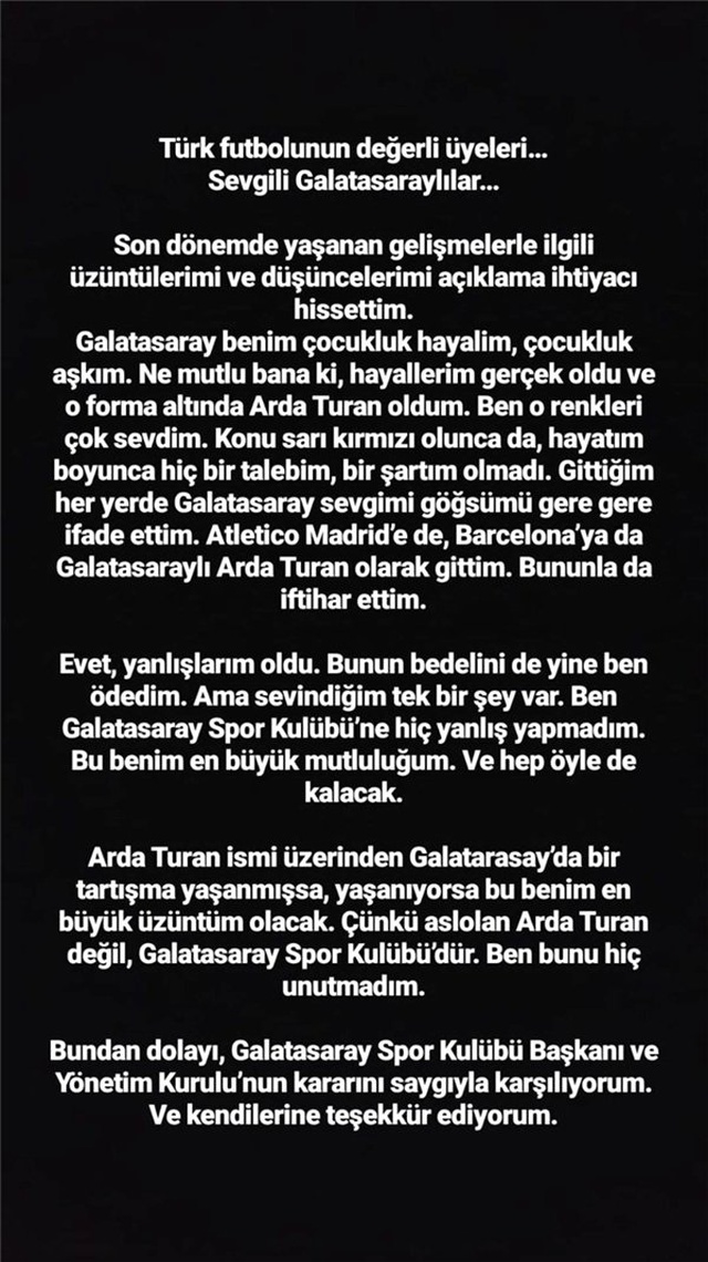 Arda Turan'dan Galatasaray açıklaması!