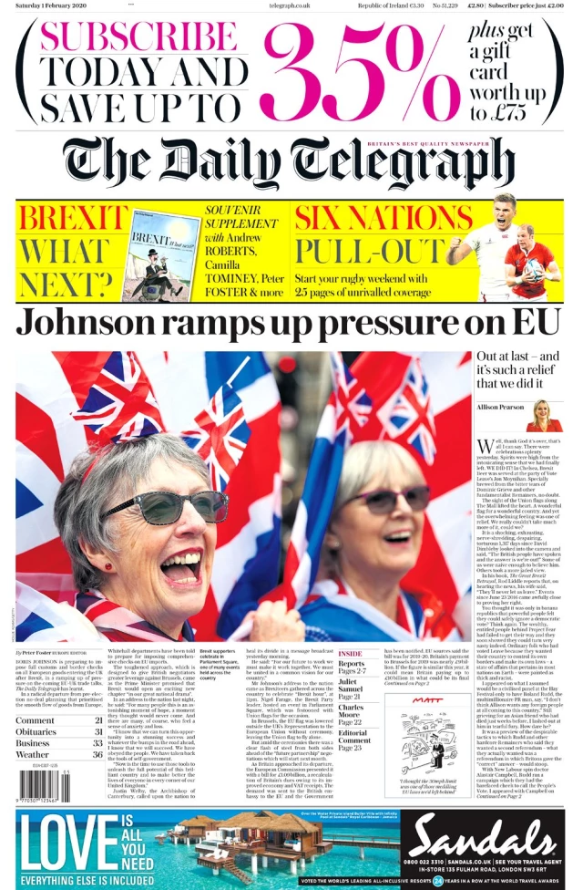 İngiliz halkı, Avrupa Birliği'nden çıkış anlamına gelen Brexit'i kutluyor