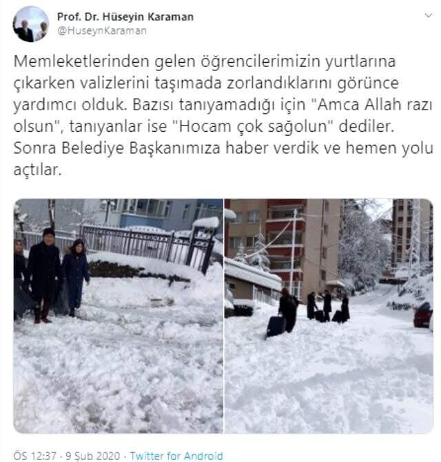 Kendilerine yardım eden rektörü tanımayıp 