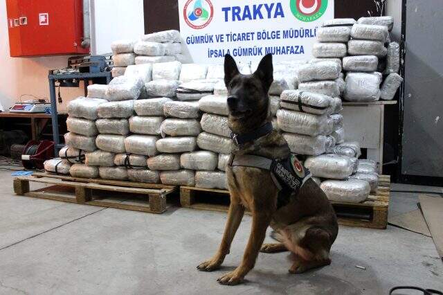 Kapıkule'de rekor miktarda esrar yakalandı