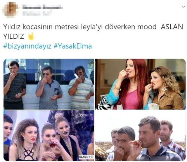 Yasak Elma'da Yıldız'ın Leyla'ya saldırdığı sahne Twitter'da trend oldu Yasak Elma dizisinde Yıldız'ın Leyla'ya saldırdığı sahne Twitter'da trend oldu