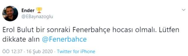 Fenerbahçeli taraftarlar, Ersun Yanal'ın yerine Erol Bulut'u istiyor