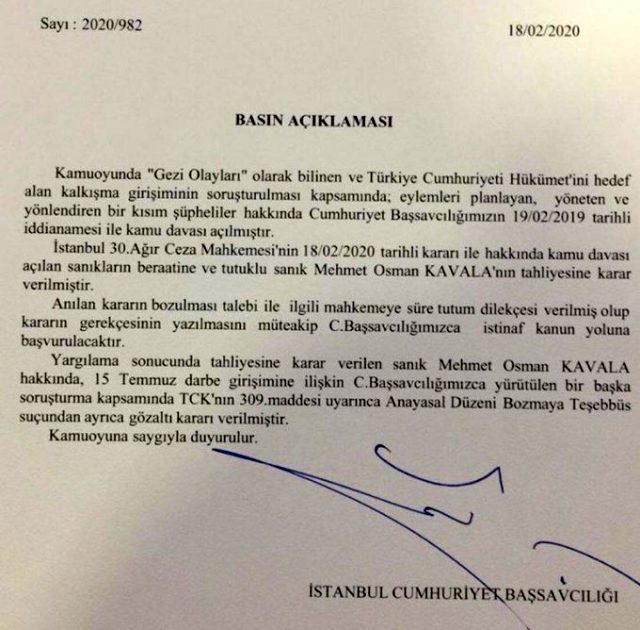 Son dakika: Osman Kavala hakkında yeniden gözaltı kararı verildi