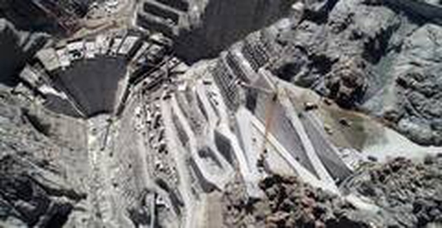 Yusufeli Barajı'nın gövde yüksekliği 184 metreye ulaştı