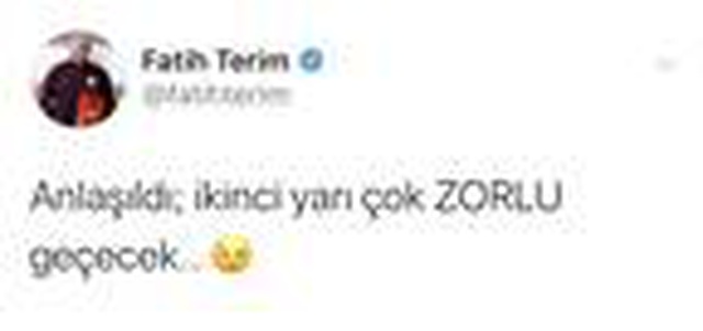 Galatasaray'da Fatih Terim, Fenerbahçe maçı için 'Zorlu'yu seçti