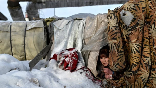 Sibirya'da -30 derecede evsiz olmak