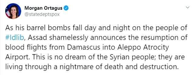 Halep Havalimanı'ndaki uçuşları yeniden başlatan Esed'e ABD'den tepki: Utanmazlık