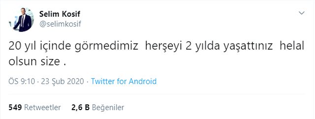 Fenerbahçe'nin eski yöneticisi Selim Kosif'ten yönetime tepki: Her şeyi 2 yılda yaşattınız helal olsun