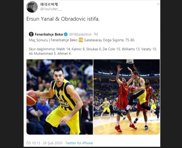Fenerbahçe taraftarı, Obradovic'i istifaya davet etti