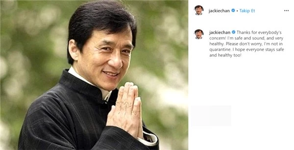 Jackie Chan: Lütfen endişe etmeyin!