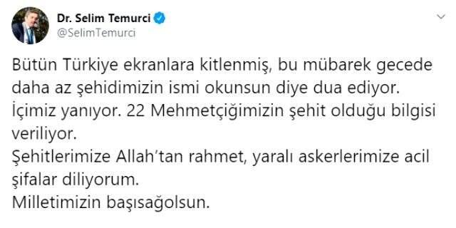 İdlib'de 33 askerimizin şehit olduğu saldırı sonrası Türkiye tek yürek oldu