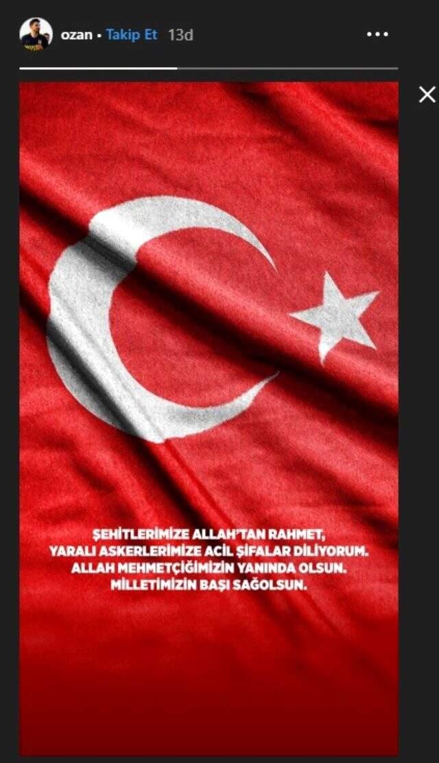 Milli futbolcular, İdlib'de şehit olan 33 askerimiz için başsağlığı mesajı paylaştı