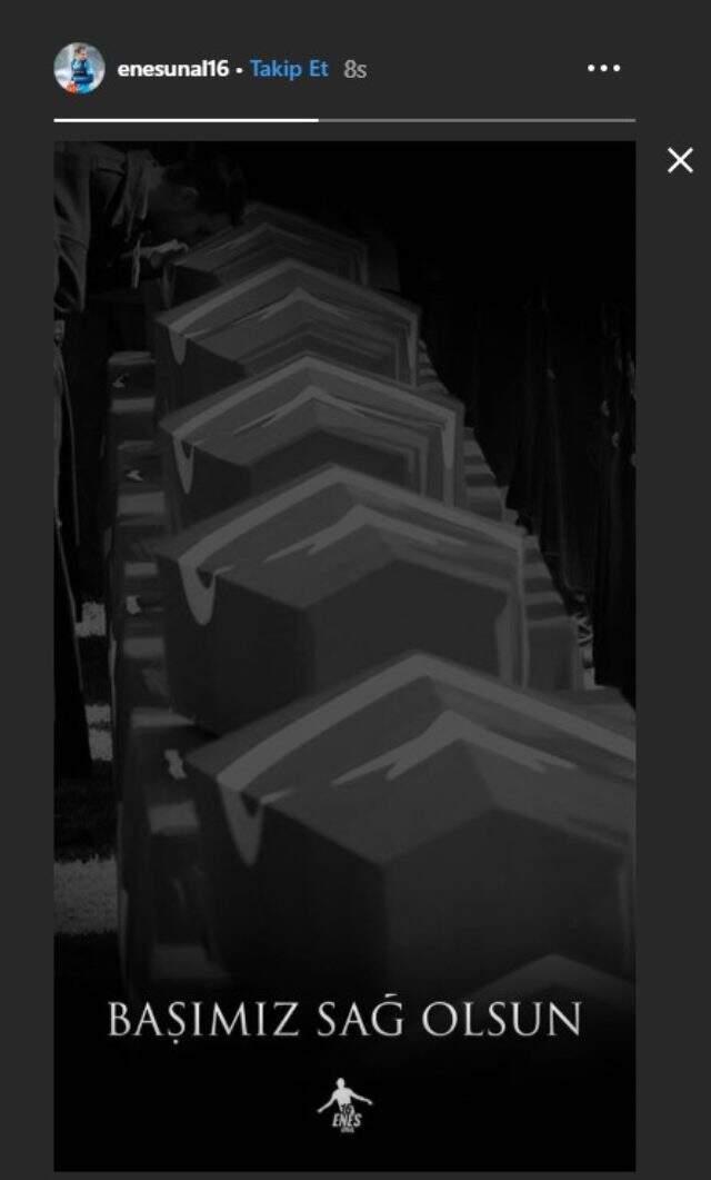 Milli futbolcular, İdlib'de şehit olan 33 askerimiz için başsağlığı mesajı paylaştı