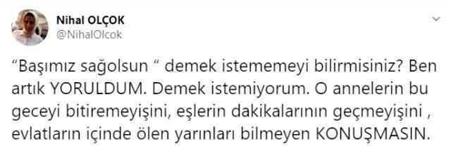 Nihal Olçok, 33 askerimizin şehit düşmesine tepki gösterdi: Ben artık yoruldum