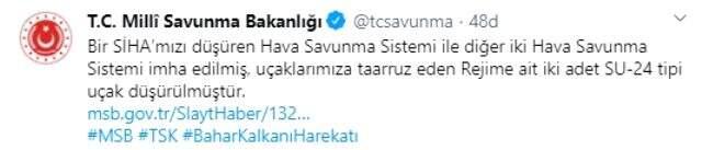  <a class='keyword-sd' href='/esed-rejimi/' title='Esed Rejimi'>Esed Rejimi</a>'ne ait SU-24 tipi savaş uçağının düşürülme anına ait görüntüler ortaya çıktı