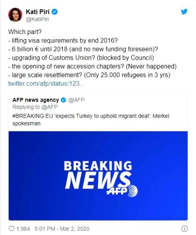 Türkiye'nin mülteci kararının ardından panikleyen AB'den skandal sözler: Kimse bize şantaj yapamaz