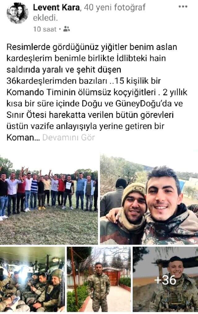 İdlib gazisi Uzman Çavuş Levent Kara'dan duygulandıran paylaşım