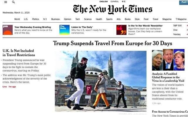 New York Times gazetesi koronavirüs haberinde kullandığı için tepki çeken Türkiye fotoğraflarını kaldırdı