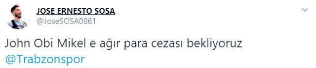 Obi Mikel'in 'Sezon iptal edilmeli' çıkışı Trabzonsporluları kızdırdı Obi Mikel'in