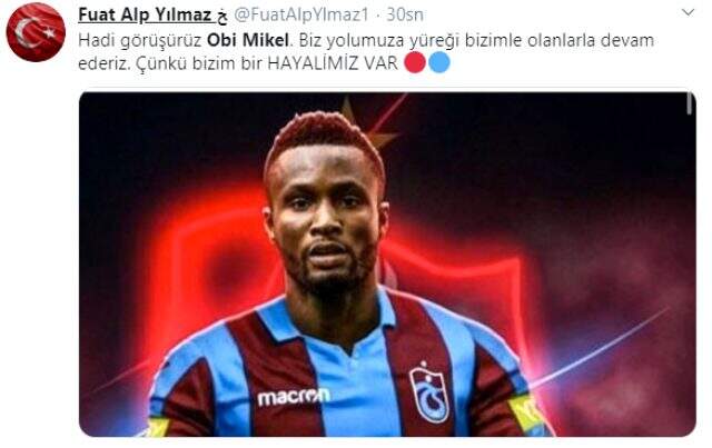 Obi Mikel'in 'Sezon iptal edilmeli' çıkışı Trabzonsporluları kızdırdı Obi Mikel'in