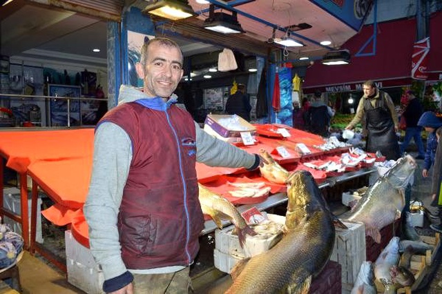 Keban barajında avlanan balıkçının yakaladığı 2 metre turna balığı görenleri şaşırttı