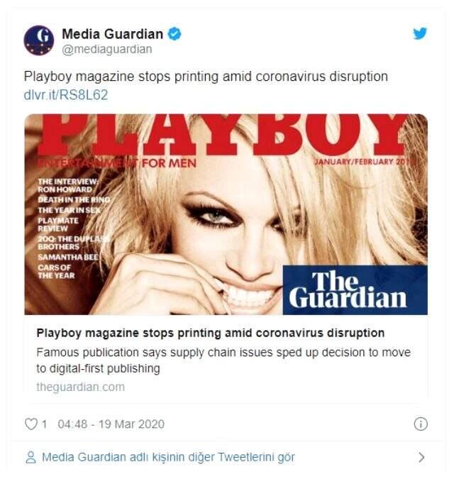 Koronavirüs nedeniyle Playboy dergisinin basılı yayını durduruldu