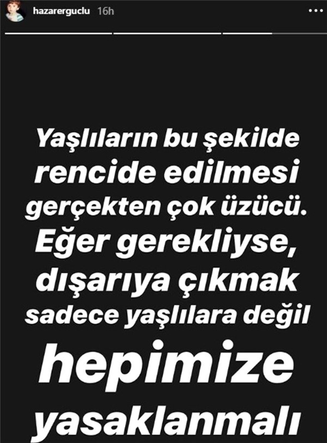 Hazar Ergüçlü: Yaşlılara değil hepimize yasaklanmalı