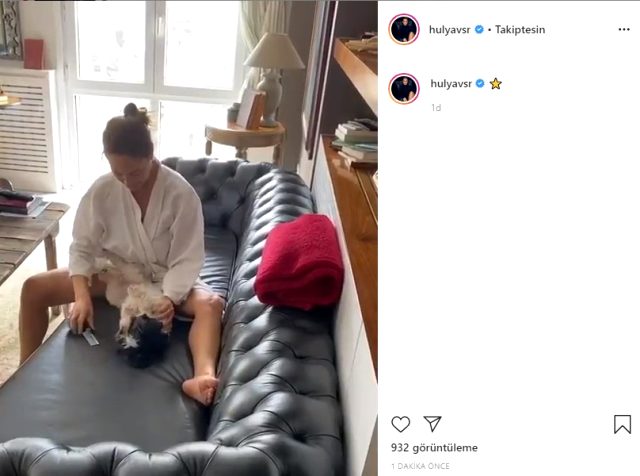 Hülya Avşar, Instagram hesabından bornozlu haliyle video paylaştı