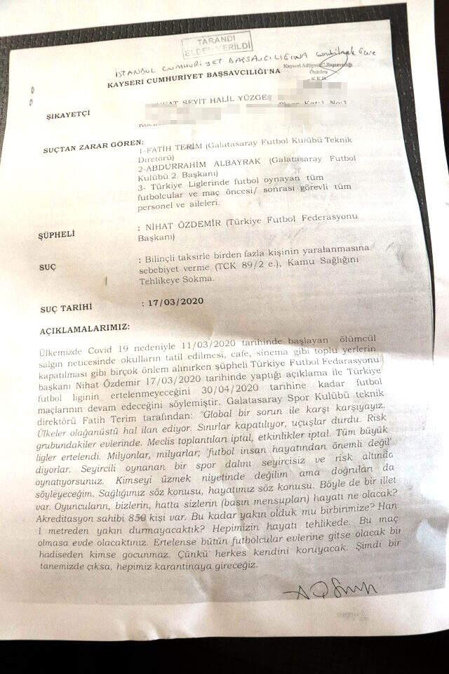 Kayserili avukat, Nihat Özdemir hakkında suç duyurusunda bulundu