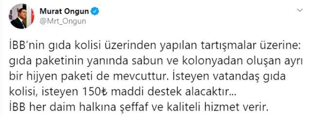 İBB'nin 150 TL'lik gıda yardım kolisinin fiyatı büyük tepki çekti