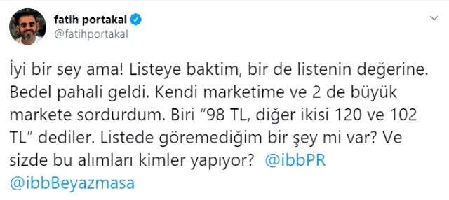 İBB'nin 150 TL'lik gıda yardım kolisinin fiyatı büyük tepki çekti