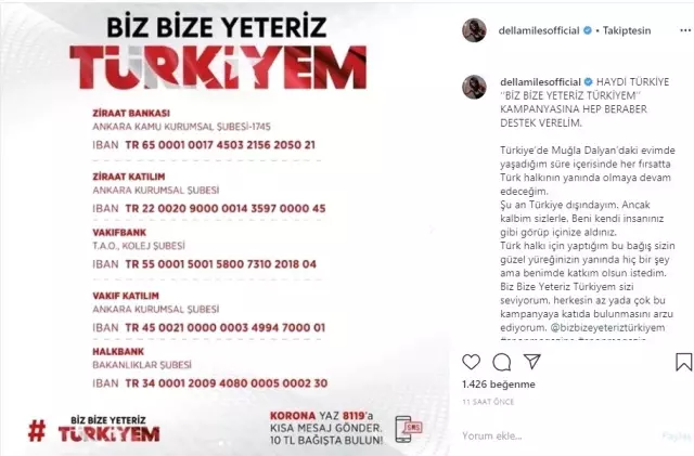 Mustafa Ceceli, Cumhurbaşkanı Erdoğan'ın başlattığı kampanyaya 50 bin TL bağışlayarak destek oldu