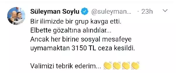 Hakkari'de kavga eden 11 kişiye sosyal mesafeye uymadıkları gerekçesiyle 3 bin 150'şer TL ceza kesildi