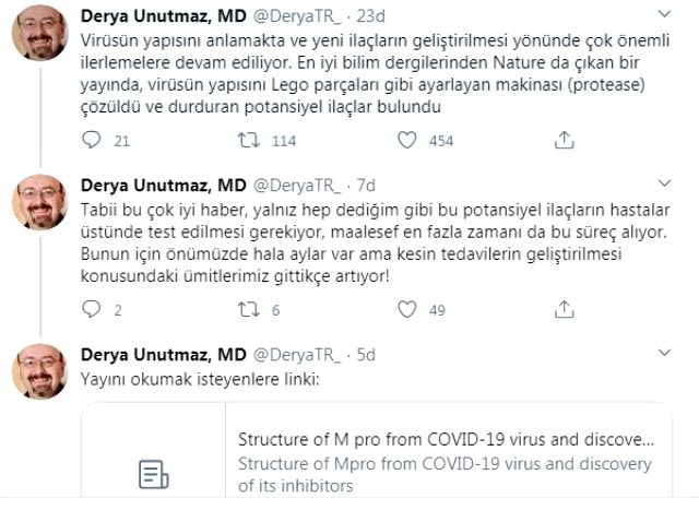 Dünyaca ünlü Türk doktor Derya Unutmaz: Koronavirüsü durduran ilaçlar bulundu