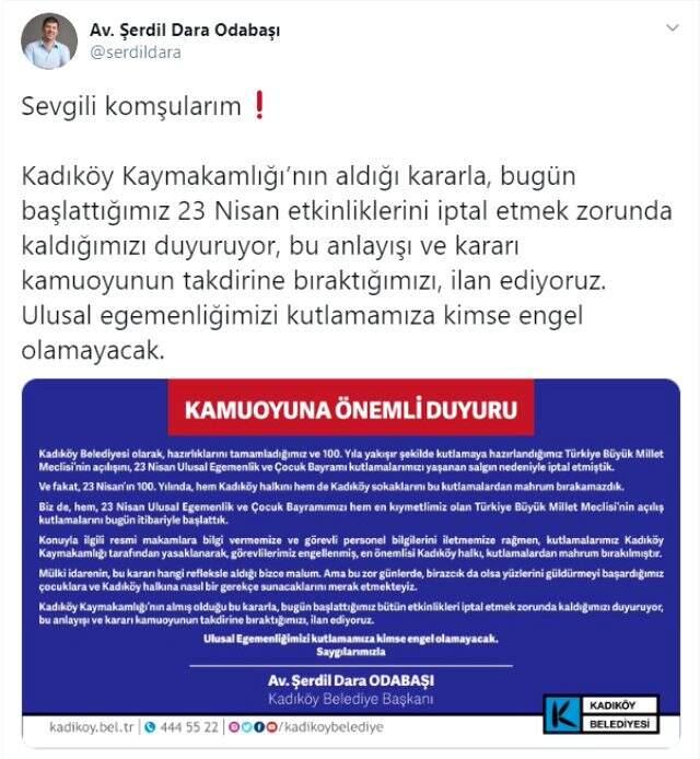 Kadıköy Belediyesi'nin moral bandosuna Kaymakamlık izin vermedi