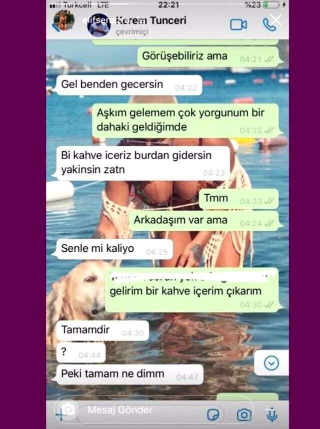 Aslı Enver ile aşk yaşamaya başlayan Kerem Tunçeri'nin 3 farklı kadına attığı mesajlar ifşa oldu