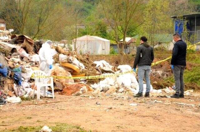İzmit'te hafriyat sahasında, çuval içinde cansız beden bulundu