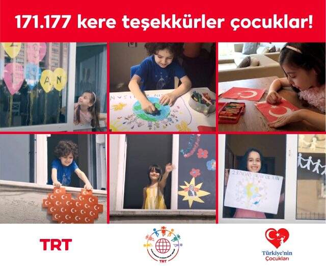 TRT'nin kampanyasına rekor katılım: 171.177 çocuk 23 Nisan videosu gönderdi