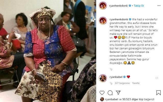 Galatasaraylı Ryan Donk'un babaannesi, koronavirüs nedeniyle hayatını kaybetti