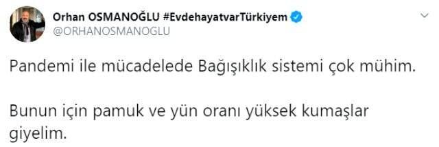 Abdülhamid'in torunundan 'koronavirüs' önerisi: Pamuk ve yün oranı yüksek kumaşlar giyelim Abdülhamid'in torunundan 'koronavirüs' önerisi: Pamuk ve yün oranı yüksek kumaşlar giyelim