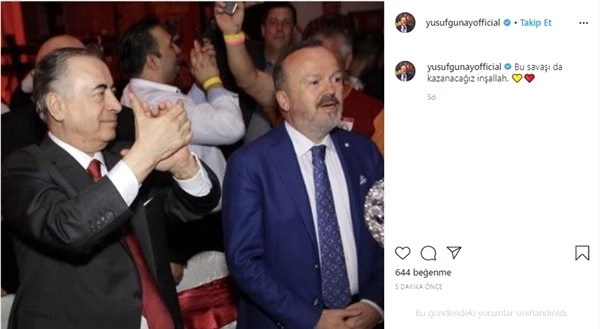 Galatasaray'da Yusuf Günay'dan Mustafa Cengiz mesajı: 