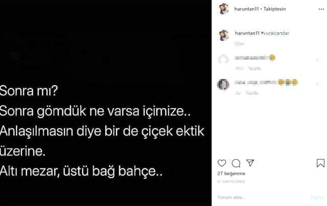 Geçtiğimiz hafta 9 yaşındaki oğlu vefat eden Harun Tan'dan duygulandıran paylaşım