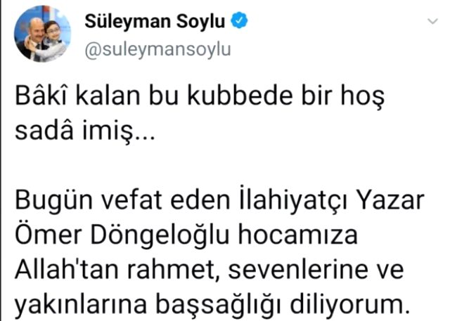 Ömer Döngeloğlu'nun vefatının ardından birçok siyasi isim taziye mesajı yayınladı