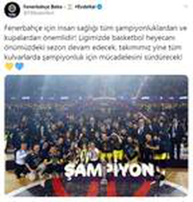 Son dakika: Fenerbahçe'den TBF ve tescil paylaşımları!